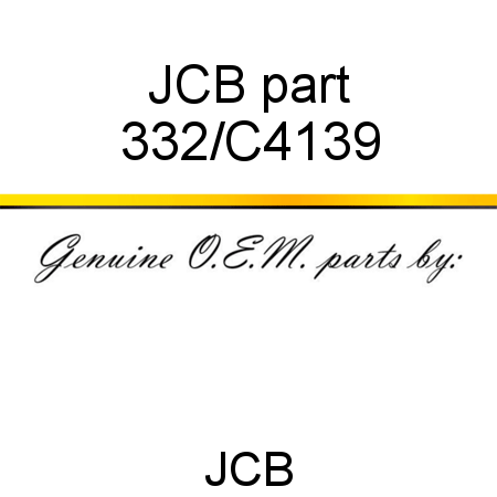 JCB part 332/C4139