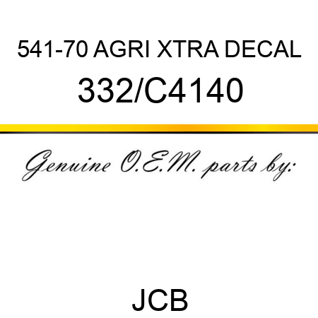 541-70 AGRI XTRA DECAL 332/C4140