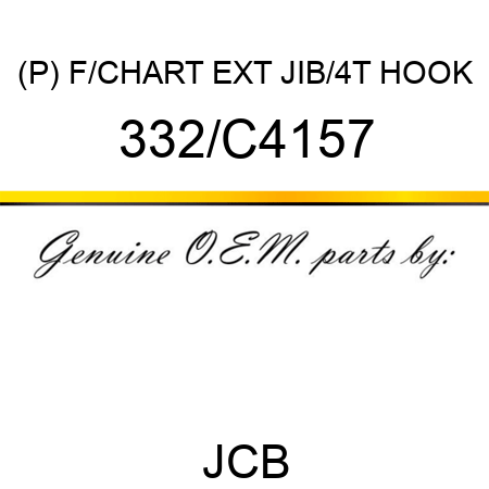 (P) F/CHART EXT JIB/4T HOOK 332/C4157
