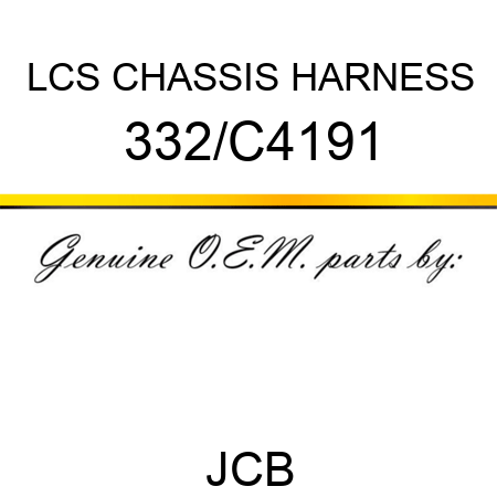 LCS CHASSIS HARNESS 332/C4191