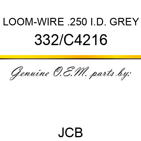 LOOM-WIRE .250 I.D. GREY 332/C4216
