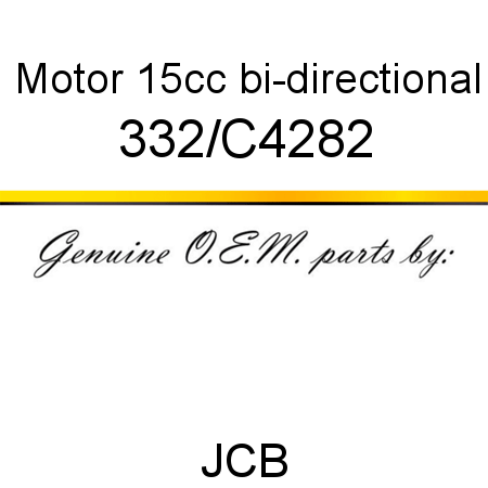 Motor, 15cc bi-directional 332/C4282