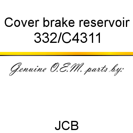 Cover, brake reservoir 332/C4311