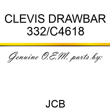 CLEVIS DRAWBAR 332/C4618