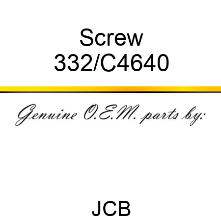 Screw 332/C4640