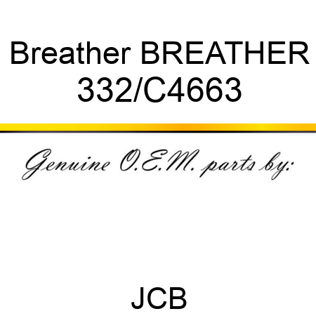 Breather BREATHER 332/C4663