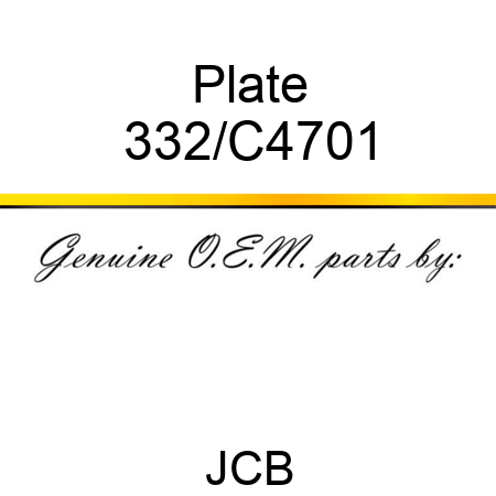 Plate 332/C4701