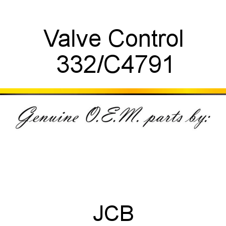 Valve, Control 332/C4791