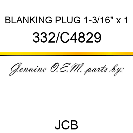 BLANKING PLUG 1-3/16