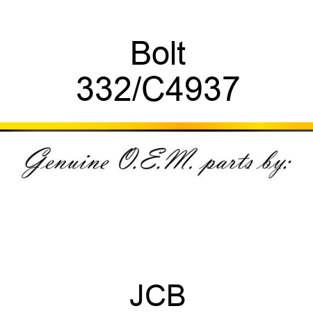 Bolt 332/C4937