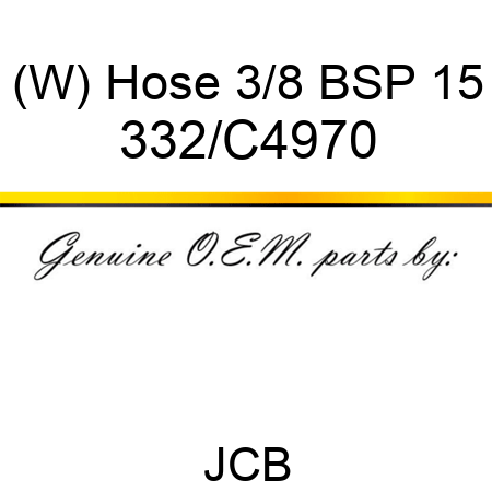 (W) Hose 3/8 BSP 15 332/C4970