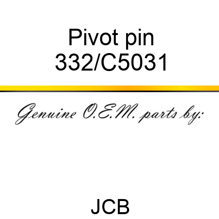 Pivot pin 332/C5031