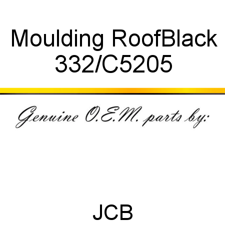 Moulding, Roof,Black 332/C5205