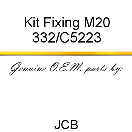 Kit, Fixing, M20 332/C5223
