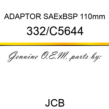 ADAPTOR SAExBSP 110mm 332/C5644