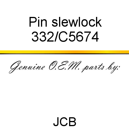 Pin, slewlock 332/C5674