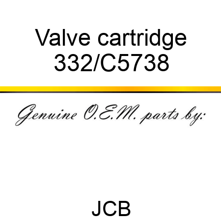 Valve cartridge 332/C5738