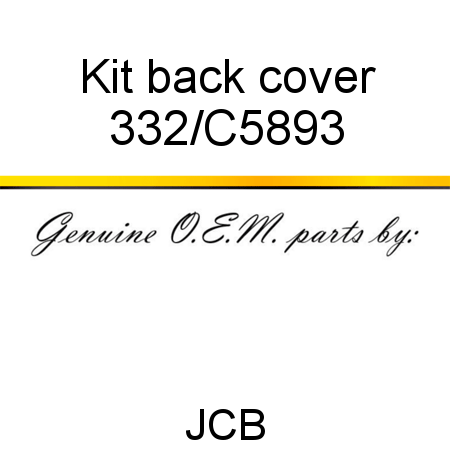 Kit, back cover 332/C5893