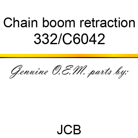 Chain, boom retraction 332/C6042