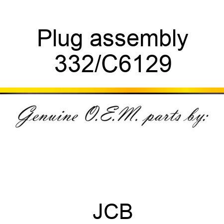Plug assembly 332/C6129