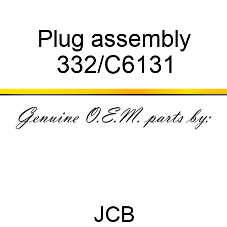 Plug assembly 332/C6131
