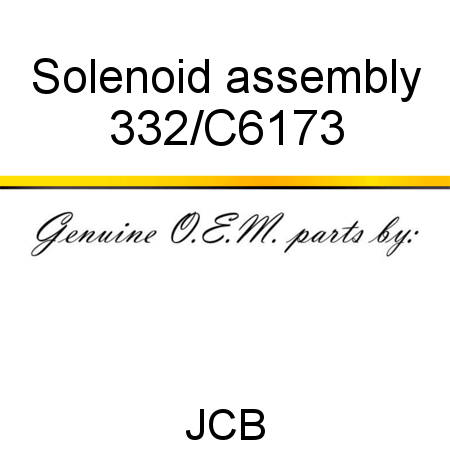 Solenoid, assembly 332/C6173