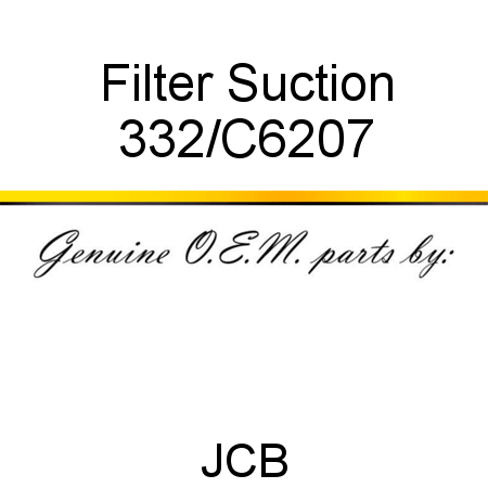 Filter, Suction 332/C6207