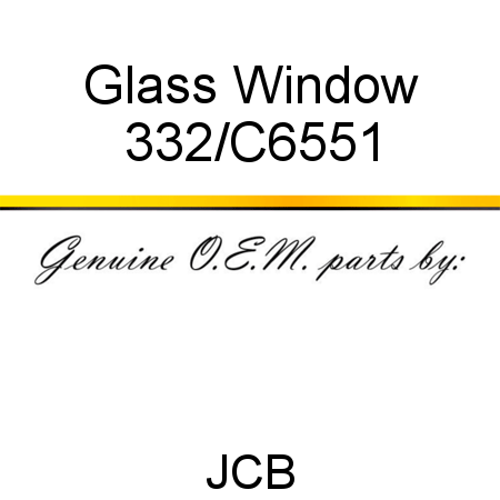Glass, Window 332/C6551