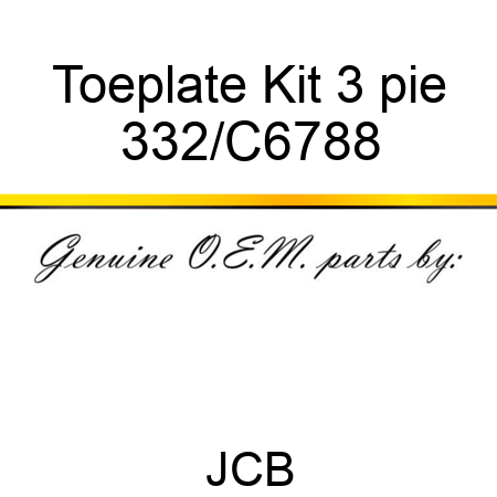 Toeplate Kit 3 pie 332/C6788