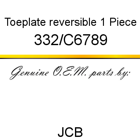 Toeplate, reversible 1 Piece 332/C6789