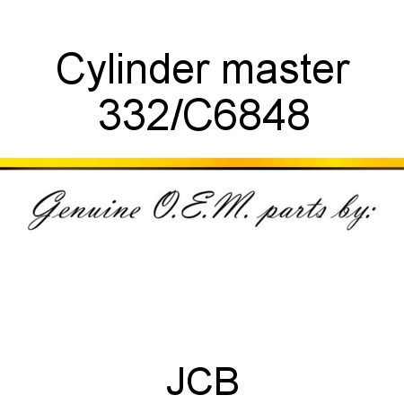 Cylinder, master 332/C6848