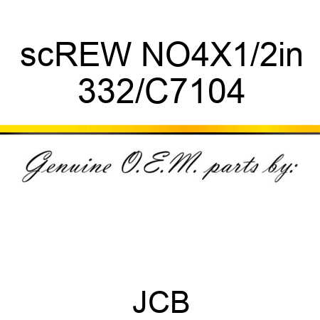 scREW NO4X1/2in 332/C7104