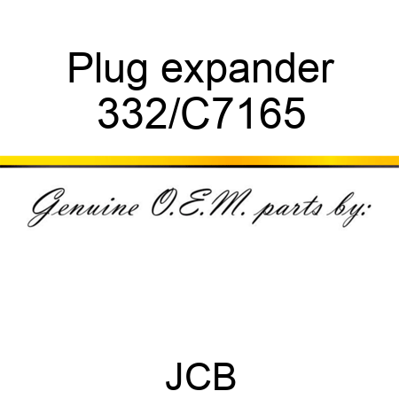 Plug expander 332/C7165