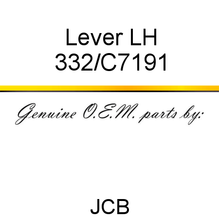 Lever, LH 332/C7191