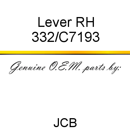 Lever, RH 332/C7193