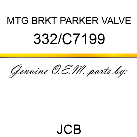 MTG BRKT PARKER VALVE 332/C7199