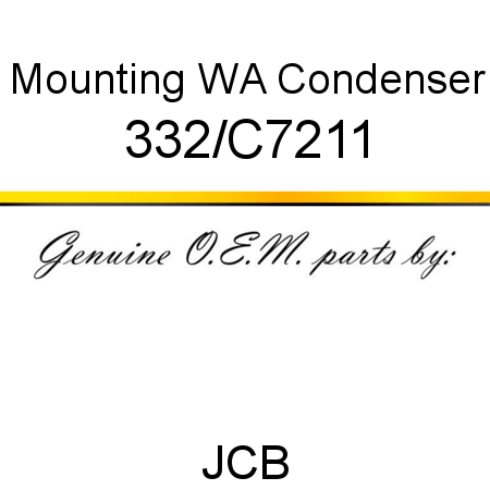 Mounting, WA Condenser 332/C7211