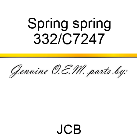 Spring spring 332/C7247