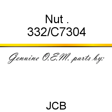 Nut, . 332/C7304