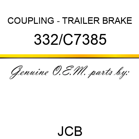 COUPLING - TRAILER BRAKE 332/C7385