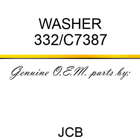 WASHER 332/C7387