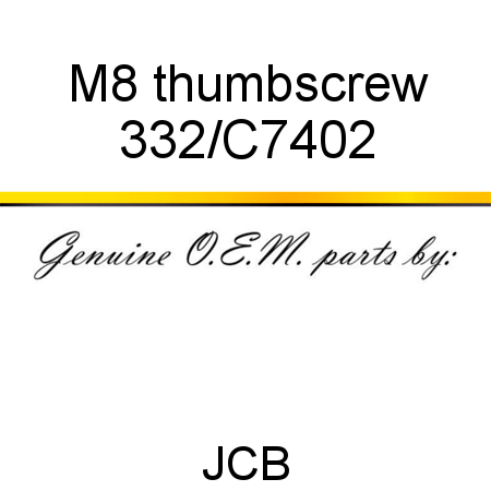 M8 thumbscrew 332/C7402
