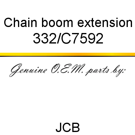 Chain, boom extension 332/C7592