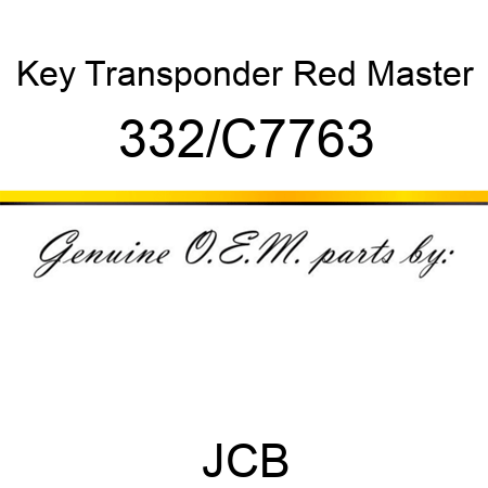 Key, Transponder, Red, Master 332/C7763