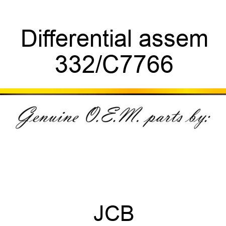 Differential assem 332/C7766