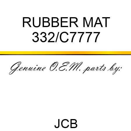 RUBBER MAT 332/C7777