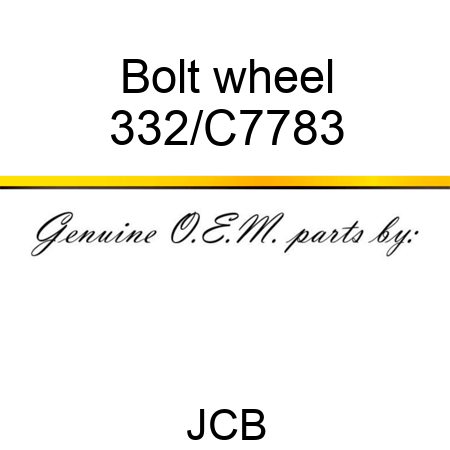 Bolt wheel 332/C7783