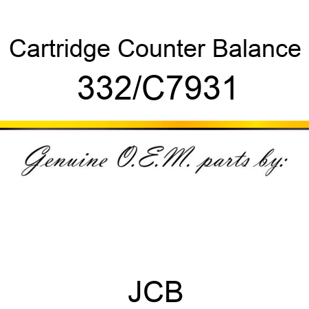 Cartridge, Counter Balance 332/C7931