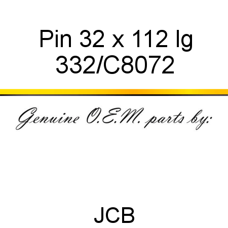 Pin, 32 x 112 lg 332/C8072