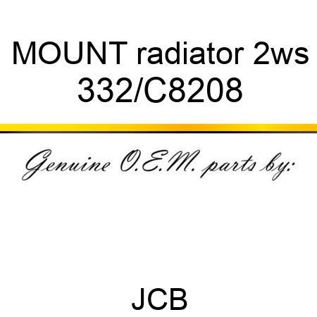MOUNT radiator 2ws 332/C8208